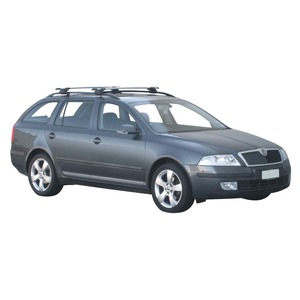 Prorack Silver 2 Bar Aero Through Bar kit to suit Skoda Octavia 5dr Wagon (2003 - 2007)