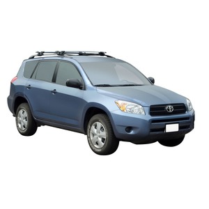 Prorack Silver 2 Bar Aero Through Bar kit to suit Toyota Rav4 Limited 5dr SUV (2/2006 - 2012)