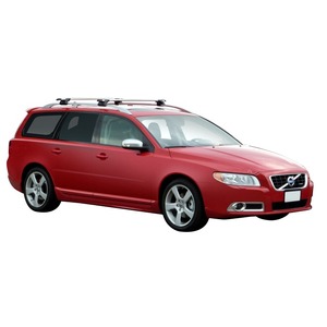 Prorack Black 2 Bar Aero Through Bar kit to suit Volvo V70 5dr Wagon (2007 - Current)