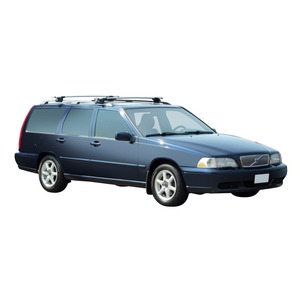 Prorack Black 2 Bar Aero Through Bar kit to suit Volvo V70 5dr Wagon (7/1997 - 10/2000)