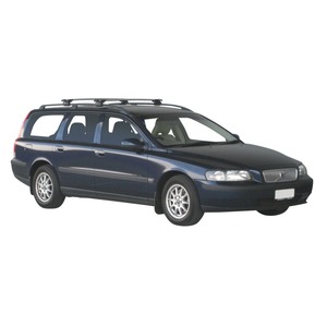 Prorack Silver 2 Bar Aero Through Bar kit to suit Volvo V70 5dr Wagon (11/2000 - 2006)