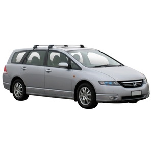 Prorack Silver 2 Bar Aero Flush Bar kit to suit Honda Odyssey 5dr MPV (6/2004 - 3/2009)