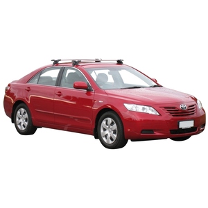 Prorack Silver 2 Bar Aero Through Bar kit to suit Toyota Camry 4dr Sedan (8/2006 - 2/2012)