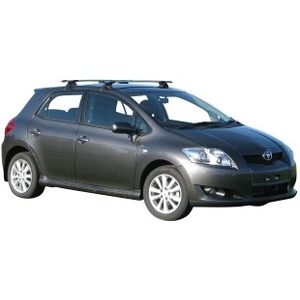 Prorack Black 2 Bar Aero Through Bar kit to suit Toyota Corolla 5dr Hatch (5/2007 - 10/2012)