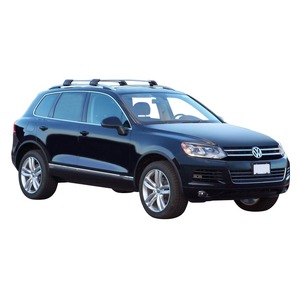Prorack Black 2 Bar Aero Flush Bar kit to suit Volkswagen Touareg 5dr SUV (2010 - 2014)