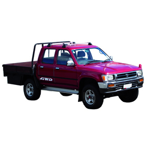 Prorack Silver 2 Bar Aero Flush Bar kit to suit Toyota HiLux Double Cab 4dr Ute (1988 - 1997)