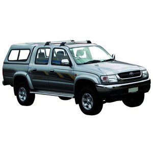 Prorack Silver 2 Bar Aero Flush Bar kit to suit Toyota HiLux Double Cab 4dr Ute (1997 - 4/2005)