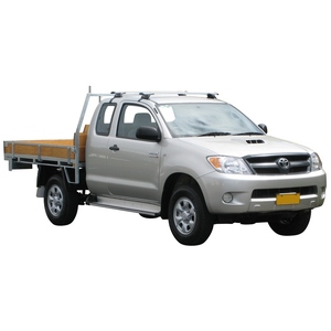 Prorack Silver 2 Bar Aero Through Bar kit to suit Toyota HiLux Extra Cab 2dr Ute (5/2005 - 9/2015)