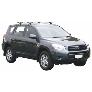Prorack Black 2 Bar Aero Through Bar kit to suit Toyota Rav4 5dr SUV (2/2006 - 2012)