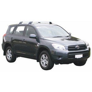 Prorack Silver 2 Bar Aero Flush Bar kit to suit Toyota Rav4 5dr SUV (2/2006 - 2012)