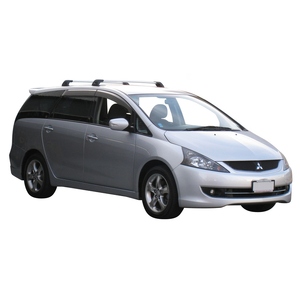 Prorack Silver 2 Bar Aero Flush Bar kit to suit Mitsubishi Grandis 5dr MPV (9/2004 - 2011)