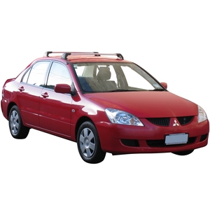 Prorack Silver 2 Bar Aero Flush Bar kit to suit Mitsubishi Cedia 4dr Sedan (2003 - 2007)