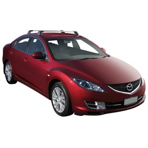 Prorack Silver 2 Bar Aero Flush Bar kit to suit Mazda 6 4dr Sedan (2/2008 - 2011)