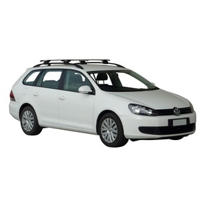 Prorack Black 2 Bar Aero Through Bar kit to suit Volkswagen Golf Mk6 5dr Wagon (2009 - 7/2013)