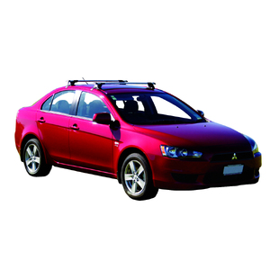 Prorack Silver 2 Bar Aero Through Bar kit to suit Mitsubishi Lancer 4dr Sedan (9/2007 - 2017)