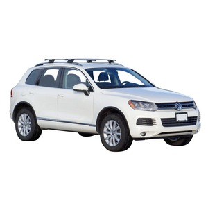 Prorack Silver 2 Bar Aero Through Bar kit to suit Volkswagen Touareg 5dr SUV (2010 - 2014)