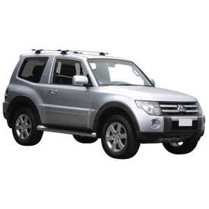 Prorack Black 2 Bar Aero Through Bar kit to suit Mitsubishi Pajero SWB 3dr SUV (3/2007 - Current)