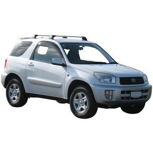 Prorack Silver 2 Bar Aero Flush Bar kit to suit Toyota Rav4 3dr SUV (6/2000 - 1/2006)