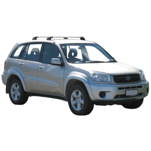 Prorack Silver 2 Bar Aero Flush Bar kit to suit Toyota Rav4 5dr SUV (6/2000 - 1/2006)