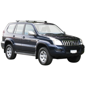 Prorack Silver 2 Bar Aero Through Bar kit to suit Toyota Land Cruiser Prado 120 Series 5dr SUV (3/2003 - 11/2009)