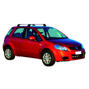 Prorack Silver 2 Bar Aero Flush Bar kit to suit Suzuki SX4 5dr Hatch (3/2007 - 2013)