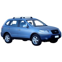 Prorack Silver 2 Bar Aero Flush Bar kit to suit Hyundai Santa Fe 5dr SUV (5/2006 - 11/2009)