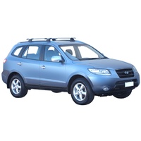 Prorack Silver 2 Bar Aero Through Bar kit to suit Hyundai Santa Fe 5dr SUV (5/2006 - 11/2009)