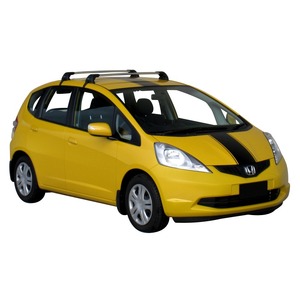 Prorack Silver 2 Bar Aero Flush Bar kit to suit Honda Jazz 5dr Hatch (7/2008 - 6/2014)