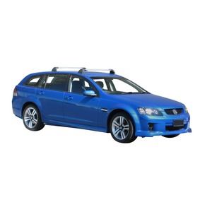 Prorack Silver 2 Bar Aero Flush Bar kit to suit Holden Commodore VE 5dr Wagon (7/2008 - 5/2013)