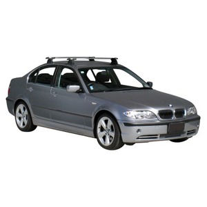 Prorack Silver 2 Bar Aero Through Bar kit to suit BMW 3 Series E46 4dr Sedan (7/1999 - 5/2004)