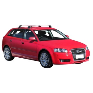 Prorack Silver 2 Bar Aero Flush Bar kit to suit Audi A3/S3/RS3 Sportback 5dr Hatch (2005 - 4/2013)