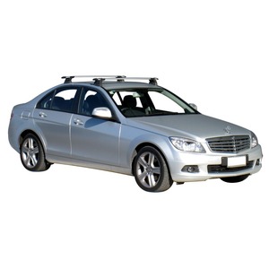 Prorack Silver 2 Bar Aero Through Bar kit to suit Mercedes-Benz C-Class W204 4dr Sedan (7/2007 - 2013)