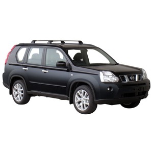 Prorack Silver 2 Bar Aero Flush Bar kit to suit Nissan X-Trail 5dr SUV (10/2007 - 2010)