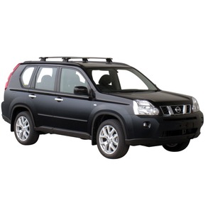 Prorack Black 2 Bar Aero Through Bar kit to suit Nissan X-Trail 5dr SUV (10/2007 - 2010)