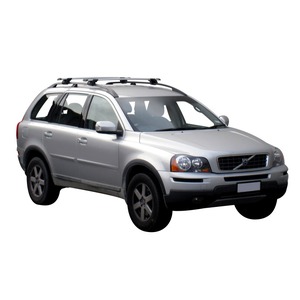 Prorack Silver 2 Bar Aero Through Bar kit to suit Volvo XC90 5dr SUV (2003 - 2014)