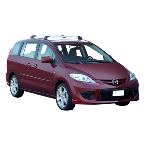 Prorack Silver 2 Bar Aero Flush Bar kit to suit Mazda Premacy 5dr MPV (2005 - 2010)