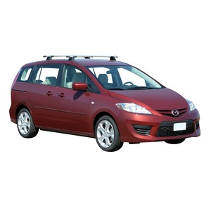 Prorack Silver 2 Bar Aero Through Bar kit to suit Mazda Premacy 5dr MPV (2005 - 2010)