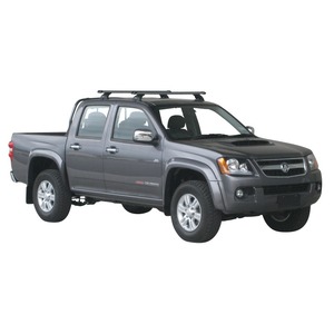 Prorack Silver 2 Bar Heavy Duty Through Bar kit to suit Holden Colorado Double Cab 4dr Ute (7/2008 - 2012)