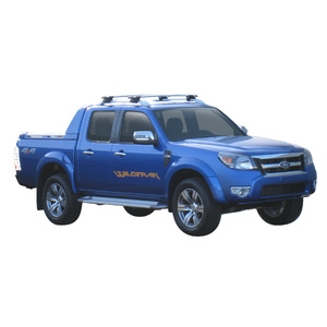 Prorack Silver 2 Bar Aero Through Bar kit to suit Ford Ranger Wildtrak 4dr Ute (2009 - 2011)