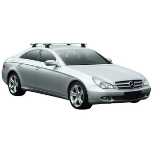 Prorack Silver 2 Bar Aero Through Bar kit to suit Mercedes-Benz CLS W219 4dr Sedan (2005 - 2010)