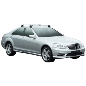 Prorack Silver 2 Bar Aero Through Bar kit to suit Mercedes-Benz S-Class W221 4dr Sedan (2006 - 2013)