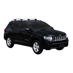 Prorack Black 2 Bar Aero Through Bar kit to suit Jeep Compass 5dr SUV (2011 - 2016)