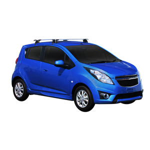 Prorack Silver 2 Bar Aero Through Bar kit to suit Holden Barina Spark 5dr Hatch (2010 - 2020)