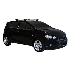 Prorack Silver 2 Bar Aero Through Bar kit to suit Holden Barina 5dr Hatch (2011 - 2016)