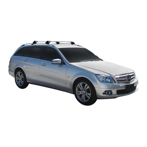 Prorack Black 2 Bar Aero Flush Bar kit to suit Mercedes-Benz C-Class W204 5dr Wagon (2007 - Current)