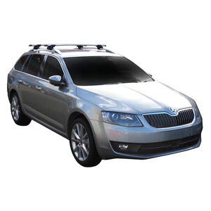 Prorack Silver 2 Bar Aero Through Bar kit to suit Skoda Octavia 5dr Wagon (9/2013 - 2019)