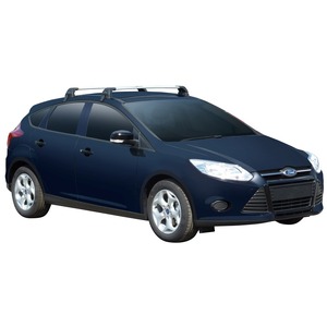 Prorack Black 2 Bar Aero Flush Bar kit to suit Ford Focus 5dr Hatch (7/2011 - 8/2015)