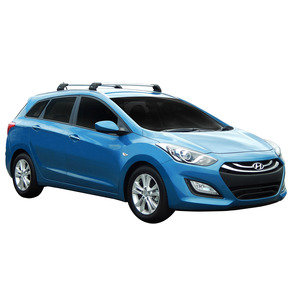 Prorack Silver 2 Bar Aero Flush Bar kit to suit Hyundai i30 5dr Wagon (2013 - 2017)