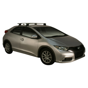 Prorack Black 2 Bar Aero Through Bar kit to suit Honda Civic 5dr Hatch (2012 - 2017)