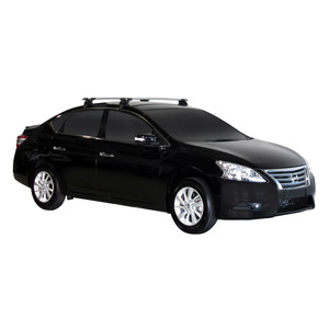 Prorack Black 2 Bar Aero Through Bar kit to suit Nissan Pulsar 4dr Sedan (2012 - Current)